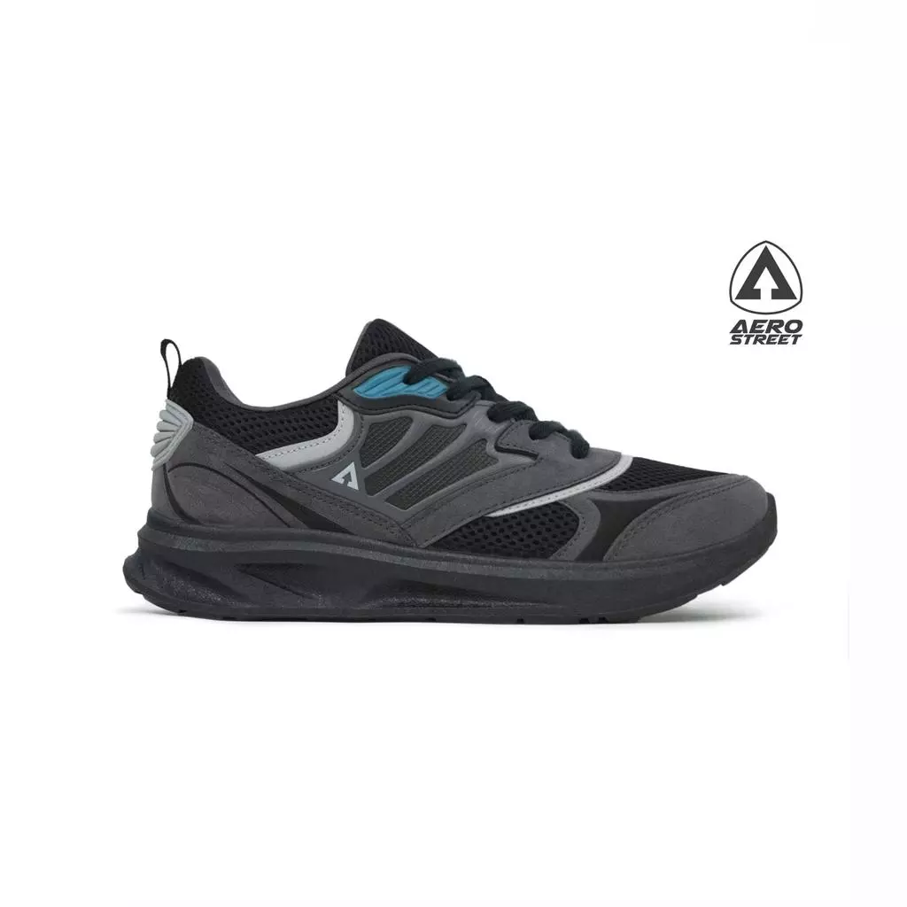 Aerostreet 37-44 Denver Hitam Abu Tosca – Sepatu Sneakers Casual