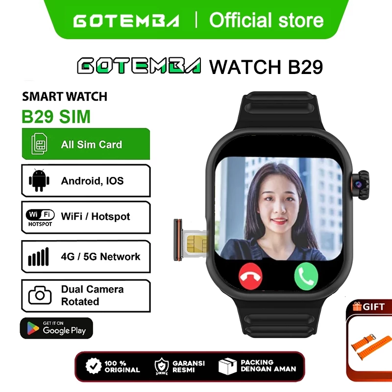 Gotemba B29 Jam Tangan Pintar Support SIM Card