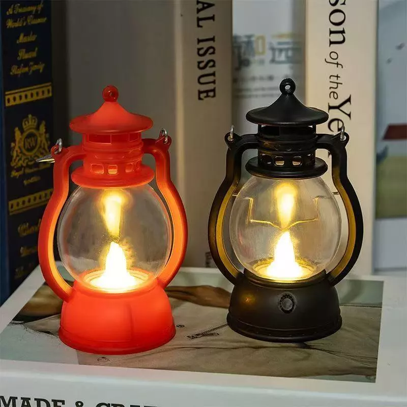 MEKANSM Lentera Gantung Retro Kreatif – Lampu Malam Eropa / Dekorasi Kamar & Hadiah Unik – Model Lampu Minyak Antik untuk Hiasan Meja/Teras/Cafe