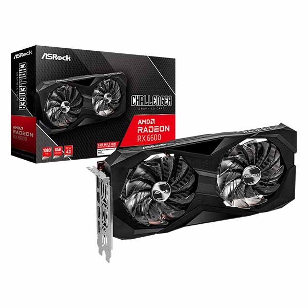 ASRock Radeon RX 6600 Challenger D 8GB GDDR6 – VGA Card RX6600