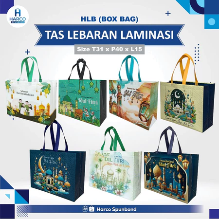 Tas Parcel Lebaran Laminasi | Goodie Bag Idul Fitri | Tas Bingkisan Lebaran | Tas Hampers Idul Fitri | Tas Sembako Lebaran | Tas Hamper Lebaran Aesthetic Uk. 31x40x15