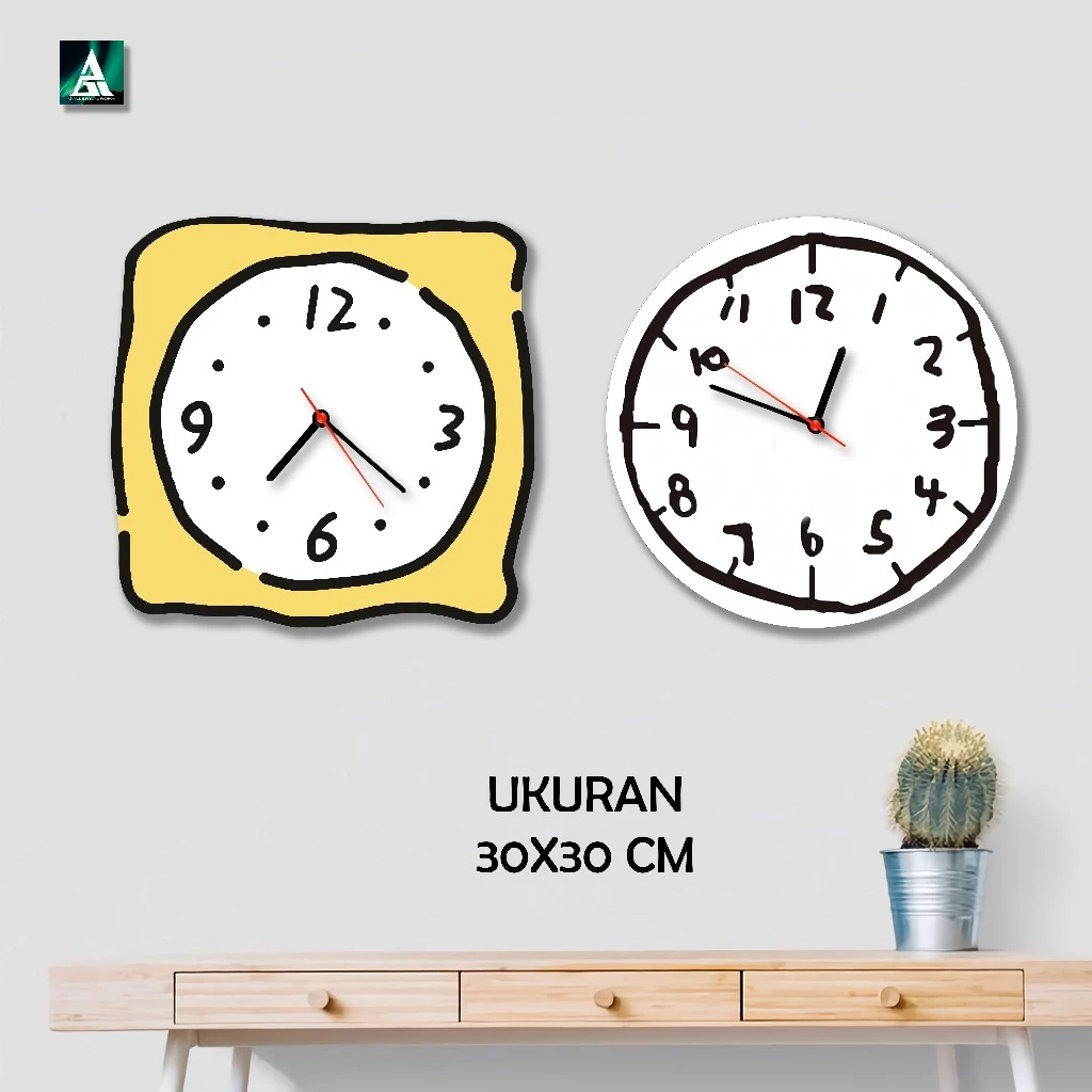 Jam Dinding Unik Silent Movement untuk Dekorasi Kamar | GA32