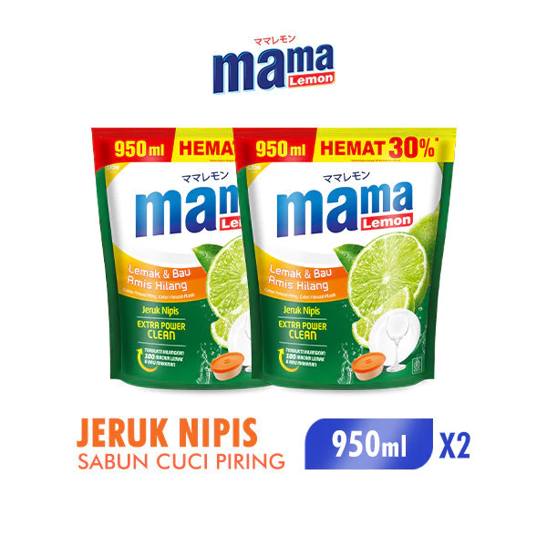 Mama Lemon Jeruk Nipis 950 ml x2