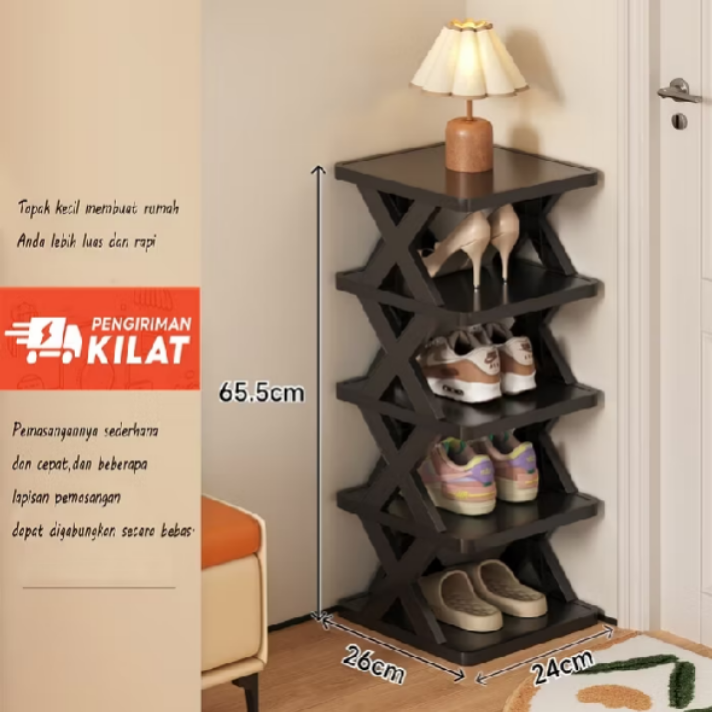 Rak Sepatu X 5 Susun Tempat Penyimpanan Sandal Sepatu 4 Susun Plastik /RAK SEPATU PLASTIK 6 SUSUN TEMPAT