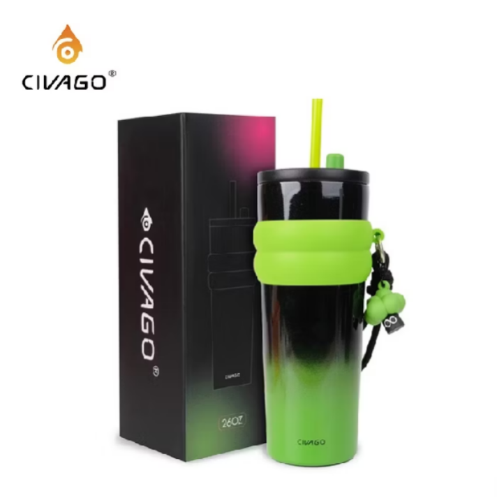 CIVAGO（26oz/768ml）Cangkir Mug Kopi Stainless Steel dengan Lapisan Dalam Keramik Termos Vakum Tumbler