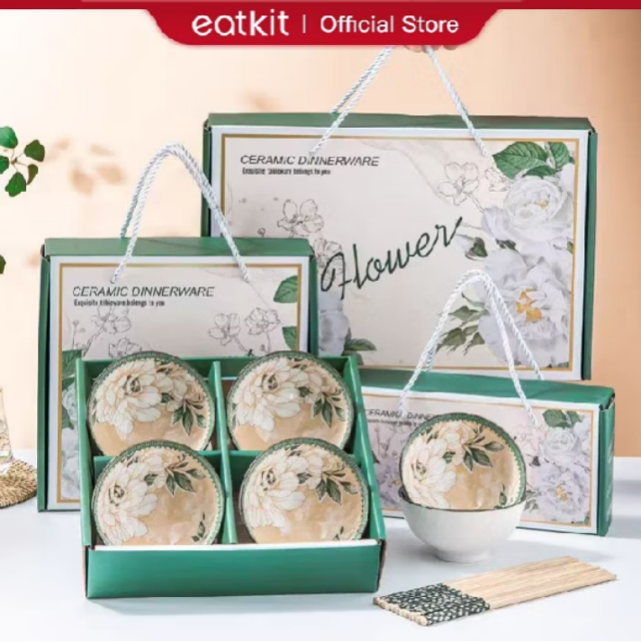 [SNI] Eatkit Hampers Mangkok Gift Set | Hampers Mangkuk Keramik Cantik | Mangkuk Korea Aesthetic Set