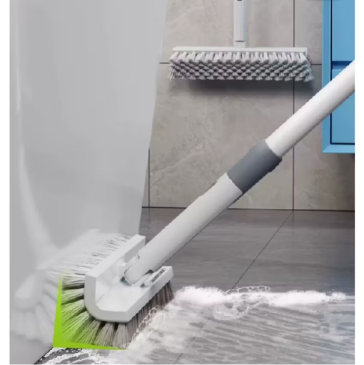 Sikat Lantai dengan Pegangan Panjang dan rotasi 180 derajat untuk penyimpanan yang mudah / Sikat Lantai / pembersihan lantai / Sikat Kamar Mandi / pembersihan lantai kamar mandi / pembersihan celah / Sikat Lantai dengan Pegangan Panjang, Merek: Boomjoy