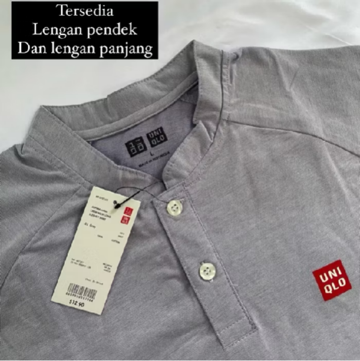 Kaos Shanghai dewasa lengan pendek dan panjang / kerah koko katun SHUNQ