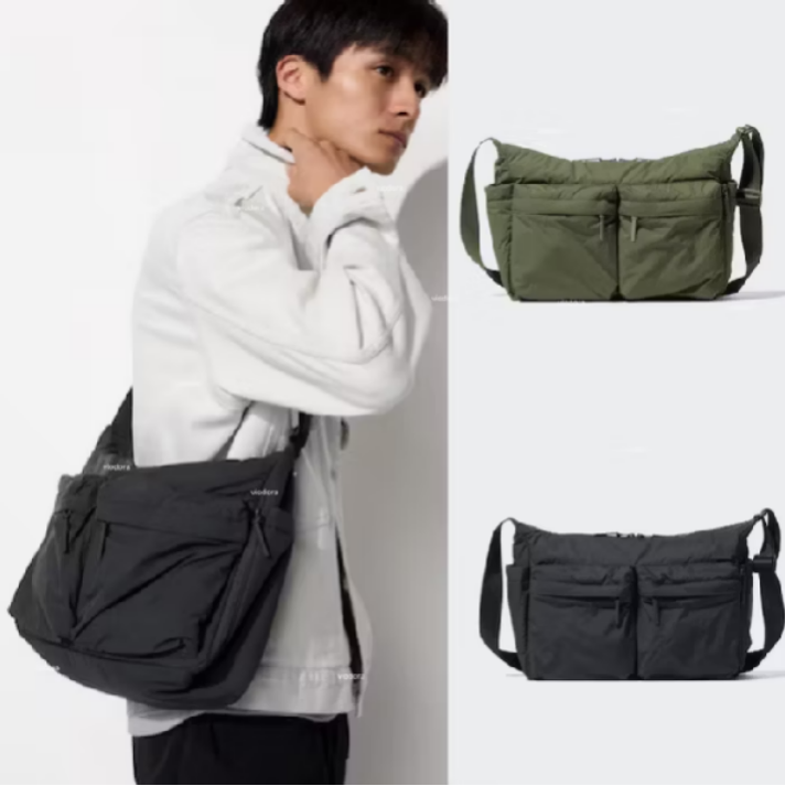 Viodora – Uniklo Multi Pocket Sling Bag Trend Tas Bahu Selempang UNISEX