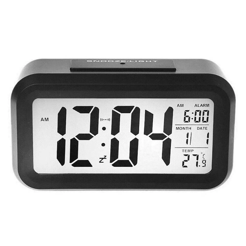 Jam Meja Digital / Jam Weker Pintar / Jam Meja Penginderaan Cahaya Cerdas Digital