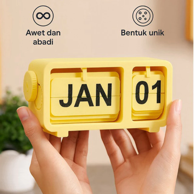 Kadobest Kalender Flip Meja Unik Aesthetic | kalender 2026 printilan ruang tamu ruang kantor kafe kasir desktop hadiah